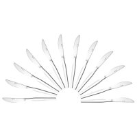 solex® Messer Skai silber, 12 St.