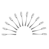 HEPP Dessertgabeln Contour silber, 12 St.