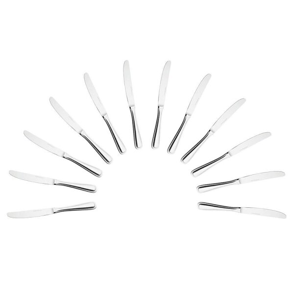 HEPP Dessertmesser Contour silber, 12 St.
