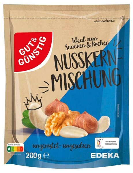 GUT&GÜNSTIG ungesalzen - ungeröstet Nüsse 200,0 g, 1 St.