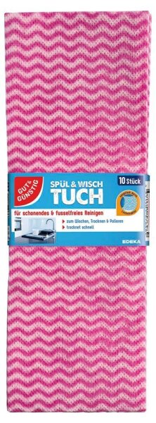 GUT&GÜNSTIG Spültücher 60 °C waschbar, 10 St.