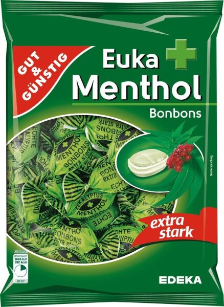 GUT&GÜNSTIG Euka Menthol Bonbons 58 St./ 300,0 g, 1 St.