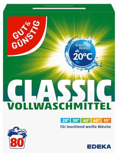 GUT&GÜNSTIG CLASSIC Waschmittel Pulver, 5,2 kg  ( 4658361007 )