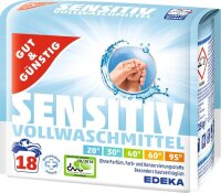 GUT&GÜNSTIG SENSITIV Waschmittel Pulver, 1,22 kg