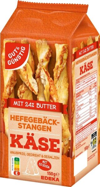 GUT&GÜNSTIG Gebäckstangen Käse Gebäck 150,0 g, 1 St.