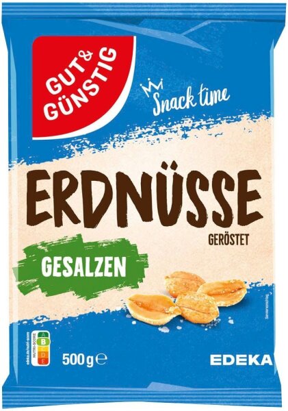 GUT&GÜNSTIG geröstet & gesalzen Erdnüsse 500,0 g, 1 St.