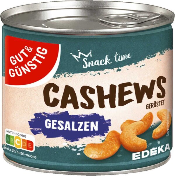 GUT&GÜNSTIG Cashews geröstet & gesalzen Nüsse 150,0 g, 1 St.