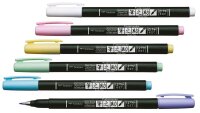 Tombow Fudenosuke Pastel Brush-Pens farbsortiert, 6 St.