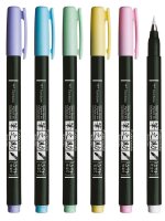 Tombow Fudenosuke Pastel Brush-Pens farbsortiert, 6 St.