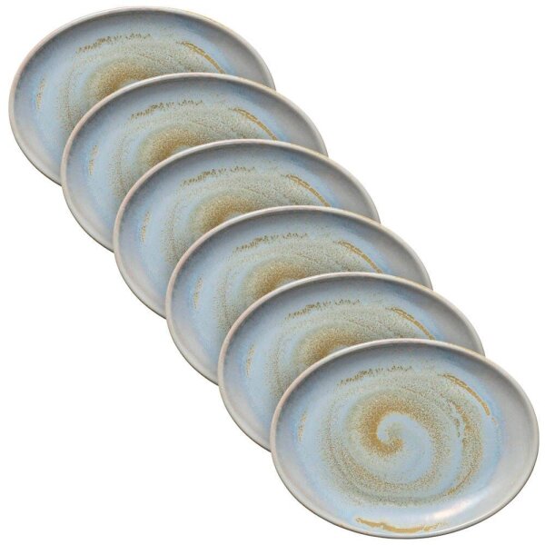HEART & SOUL Servierplatten Perfect Match Breeze blau 25,0 x 19,0 cm, 6 St.
