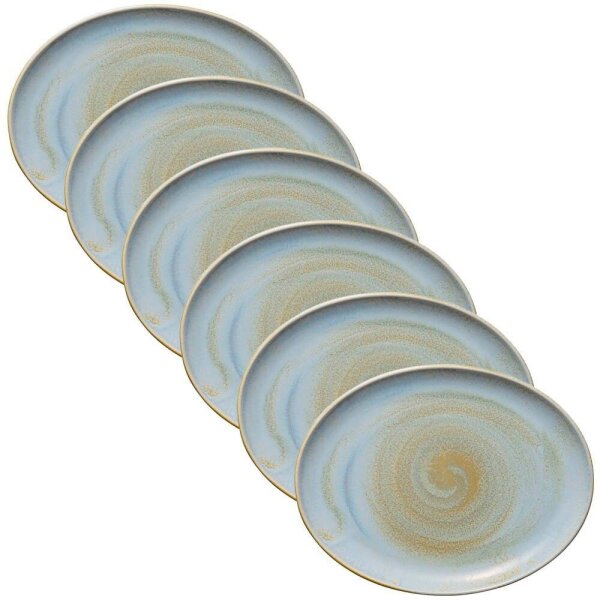 HEART & SOUL Servierplatten Perfect Match Breeze blau 36,0 x 28,0 cm, 6 St.