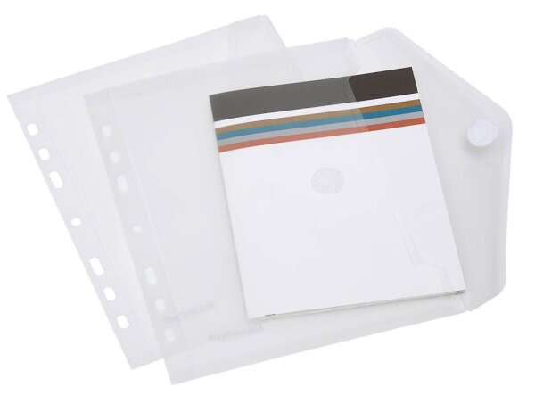 FolderSys Dokumententaschen DIN A5 transparent genarbt 0,20 mm, 10 St.
