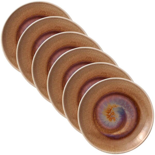 HEART & SOUL Teller Perfect Match Oyster braun Ø 21,0 cm, 6 St.