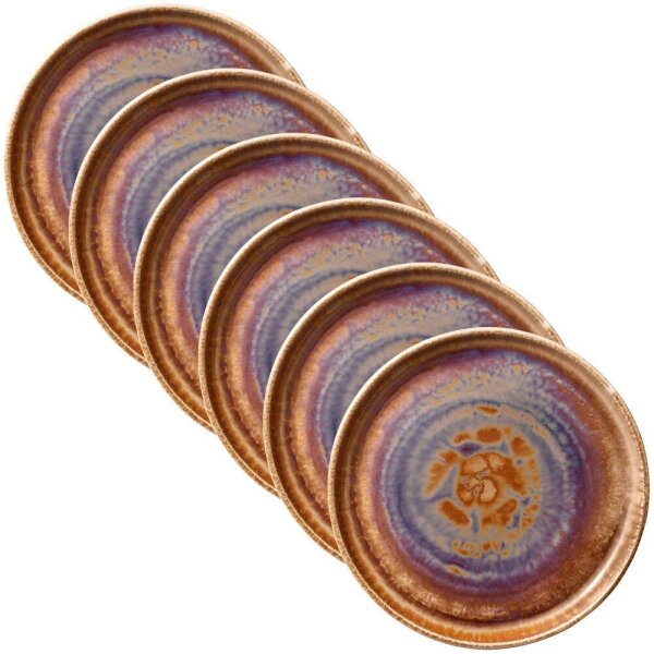 6 HEART & SOUL Teller Perfect Match Oyster braun 21,0 cm  ( 801182141000101 )