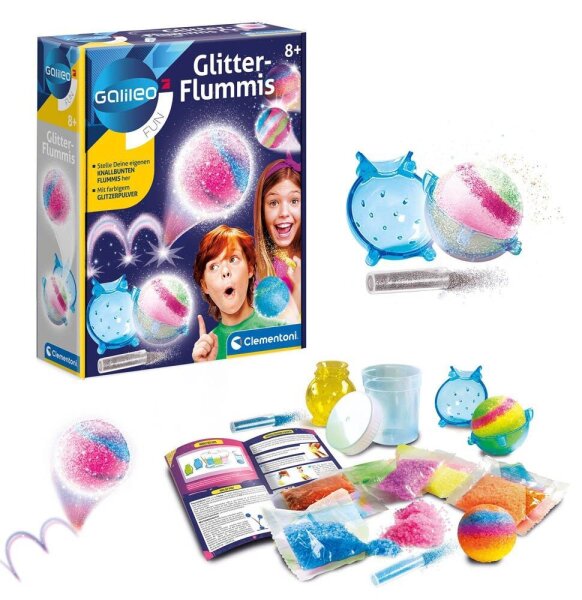 Clementoni Experimentierkasten Glitter-Flummis mehrfarbig