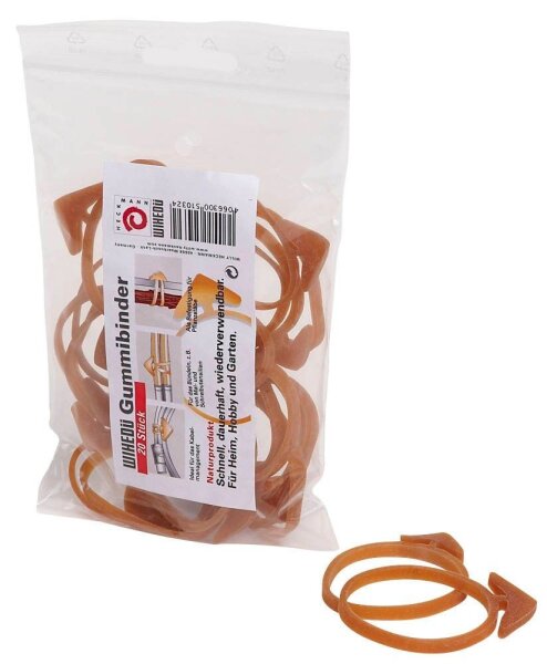 WIHEDÜ Gummibänder transparent 15,0 cm, Ø 18,0 cm, 20 St.