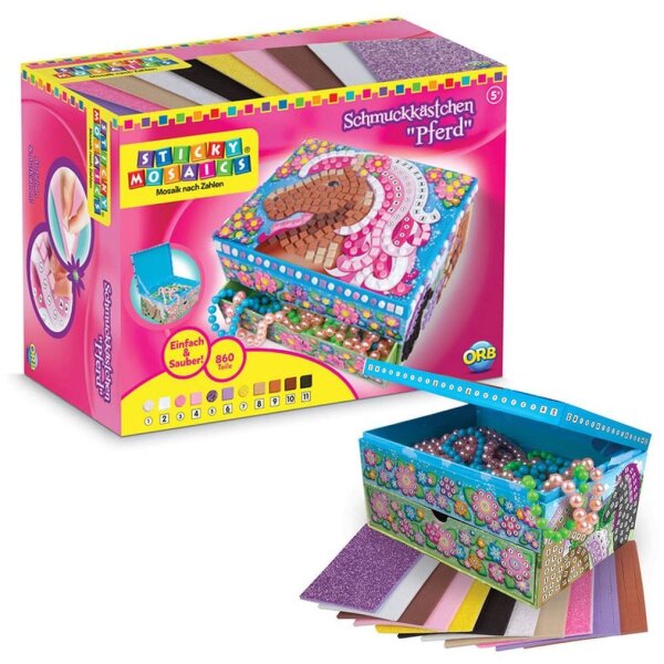 invento Mosaiksticker-Set Schmuckkästchen Pferd mehrfarbig