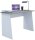 VCM my office Masola Maxi Schreibtisch sonoma-eiche rechteckig, Wangen-Gestell weiß 110,0 x 50,0 cm