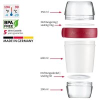 WESTMARK Speisebehälter weiß/rot 1150,0 ml, 1 St.