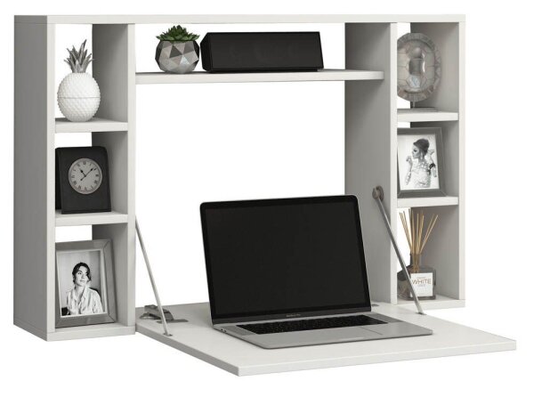 VCM my office Wandila Wandschreibtisch weiß rechteckig, hängend weiß 90,0 x 20,0/67,0 cm