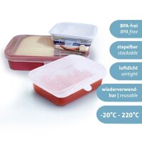 WESTMARK Frischhaltedeckel-Set Silikon Square transparent, 1 Set