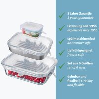 WESTMARK Frischhaltedeckel-Set Silikon Square transparent, 1 Set