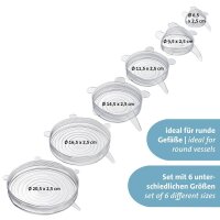 WESTMARK Frischhaltedeckel-Set Silikon Round transparent,...