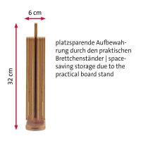 WESTMARK Frühstücksbretter braun 32,0 x 17,9 cm, 6 St.