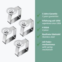 WESTMARK Tischtuchklammern silber, 4 St.