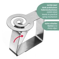 WESTMARK Tischtuchklammern silber, 4 St.