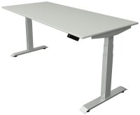 Kerkmann Move 4 elektrisch höhenverstellbarer Schreibtisch lichtgrau rechteckig, T-Fuß-Gestell silber 180,0 x 80,0 cm