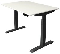 Kerkmann Move 4 elektrisch höhenverstellbarer Schreibtisch weiß rechteckig, T-Fuß-Gestell grau 120,0 x 80,0 cm