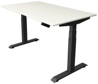 Kerkmann Move 4 elektrisch höhenverstellbarer Schreibtisch weiß rechteckig, T-Fuß-Gestell grau 140,0 x 80,0 cm