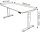 Kerkmann Move 4 elektrisch höhenverstellbarer Schreibtisch weiß rechteckig, T-Fuß-Gestell grau 180,0 x 80,0 cm