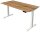 Kerkmann Move 4 elektrisch höhenverstellbarer Schreibtisch eiche rechteckig, T-Fuß-Gestell weiß 160,0 x 80,0 cm