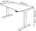 Kerkmann Move 4 elektrisch höhenverstellbarer Schreibtisch eiche rechteckig, T-Fuß-Gestell weiß 160,0 x 80,0 cm