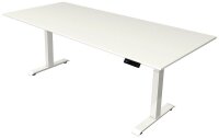 Kerkmann Move 4 elektrisch höhenverstellbarer Schreibtisch weiß rechteckig, T-Fuß-Gestell weiß 225,0 x 100,0 cm