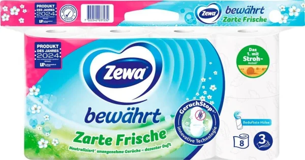 Zewa Toilettenpapier bewährt Zarte Frische 3-lagig,...