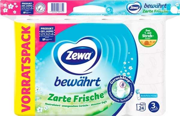 Zewa Toilettenpapier bewährt Zarte Frische 3-lagig,...