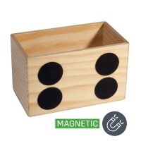 SIGEL magnetischer Stiftehalter beige Holz 13,0 x 8,0 x 7,5 cm
