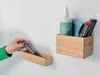 SIGEL magnetischer Stiftehalter beige Holz 13,0 x 8,0 x 7,5 cm