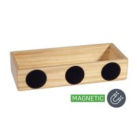 SIGEL magnetischer Stiftehalter beige Holz 17,5 x 5,5 x 4,0 cm