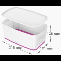 LEITZ MyBox Aufbewahrungsbox 5,0 l perlweiß/pink...