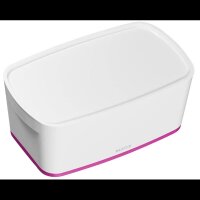 LEITZ MyBox Aufbewahrungsbox 5,0 l perlweiß/pink 31,8 x 19,1 x 12,8 cm, 1 St.