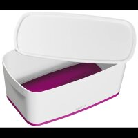 LEITZ MyBox Aufbewahrungsbox 5,0 l perlweiß/pink 31,8 x 19,1 x 12,8 cm, 1 St.