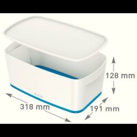 LEITZ MyBox Aufbewahrungsbox 5,0 l perlweiß/blau...