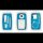 LEITZ MyBox Aufbewahrungsbox 5,0 l perlweiß/blau 31,8 x 19,1 x 12,8 cm, 1 St.