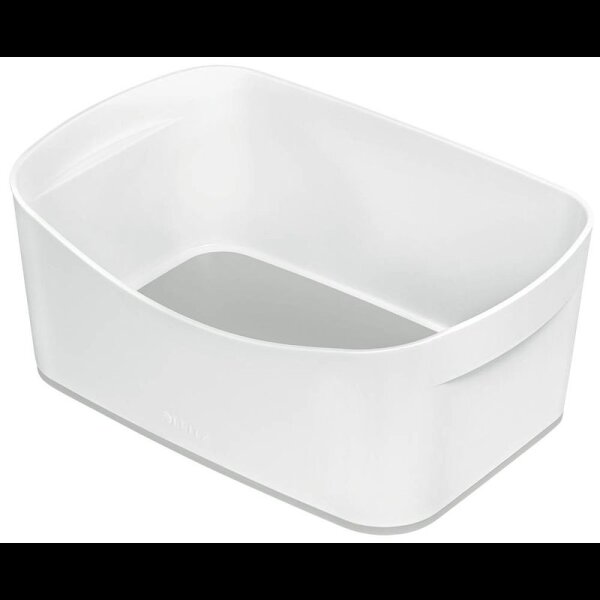 LEITZ MyBox Aufbewahrungsbox 3,0 l perlweiß/grau 24,6 x 16,0 x 9,8 cm, 1 St.