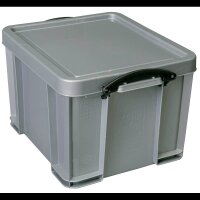 Really Useful Box Aufbewahrungsbox 35,0 l silber 48,0 x 39,0 x 31,0 cm, 1 St.