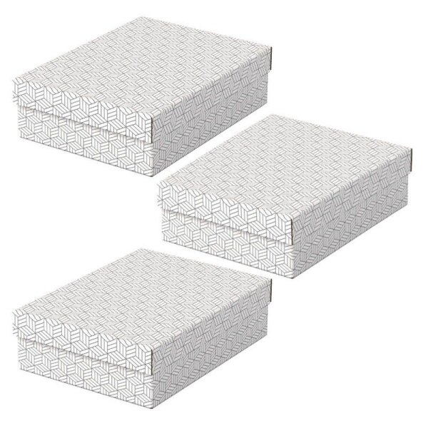 Esselte Home Aufbewahrungsboxen 8,0 l weiß 26,5 x 36,0 x 10,0 cm, 3 St.